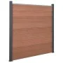 Brown WPC fence panel set 180x186 cm by , fence panels - Ref: Foro24-3211826, Price: 330,39 €, Discount: %