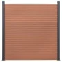 Brown WPC fence panel set 180x186 cm by , fence panels - Ref: Foro24-3211826, Price: 330,39 €, Discount: %