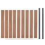 Brown WPC fence panel set 180x186 cm by , fence panels - Ref: Foro24-3211826, Price: 330,39 €, Discount: %