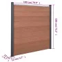 Brown WPC fence panel set 180x186 cm by , fence panels - Ref: Foro24-3211826, Price: 330,39 €, Discount: %