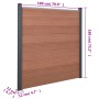 Set WPC-Zaunpaneele braun 180x186 cm von , Zaunpaneele - Ref: Foro24-3211826, Preis: 315,34 €, Rabatt: %