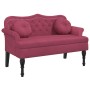 Banco con cojines terciopelo rojo tinto 120,5x65x75 cm de , Bancos - Ref: Foro24-372144, Precio: 216,87 €, Descuento: %