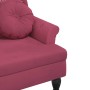 Banco con cojines terciopelo rojo tinto 120,5x65x75 cm de , Bancos - Ref: Foro24-372144, Precio: 216,87 €, Descuento: %