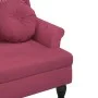 Bench with red velvet cushions 120.5x65x75 cm by , Banks - Ref: Foro24-372144, Price: 199,72 €, Discount: %