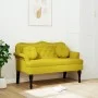 Bench with yellow velvet cushions 120.5x65x75 cm by , Banks - Ref: Foro24-372146, Price: 211,33 €, Discount: %