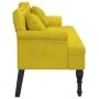 Bench with yellow velvet cushions 120.5x65x75 cm by , Banks - Ref: Foro24-372146, Price: 211,33 €, Discount: %