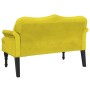 Banco con cojines terciopelo amarillo 120,5x65x75 cm de , Bancos - Ref: Foro24-372146, Precio: 215,38 €, Descuento: %