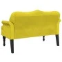 Bench with yellow velvet cushions 120.5x65x75 cm by , Banks - Ref: Foro24-372146, Price: 211,33 €, Discount: %