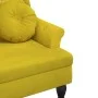 Bench with yellow velvet cushions 120.5x65x75 cm by , Banks - Ref: Foro24-372146, Price: 211,33 €, Discount: %
