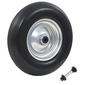 Schubkarrenrad mit Vollachse PU 4.00-8 390 mm von vidaXL, Hebezeuge, Kräne und Karren - Ref: Foro24-142978, Preis: 34,40 €, R...