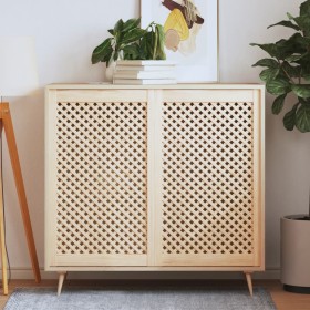 Gitter-Schranktüren 2 Stück Kiefernholz 59,5x99 cm von , Schranktüren - Ref: Foro24-372798, Preis: 91,73 €, Rabatt: %
