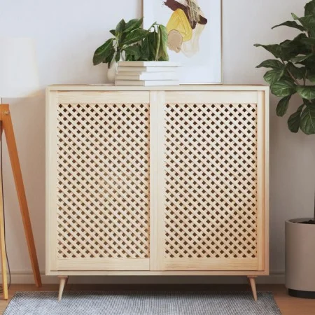 Mesh wardrobe doors 2 units pine wood 59.5x99 cm by , cabinet doors - Ref: Foro24-372798, Price: 85,38 €, Discount: %