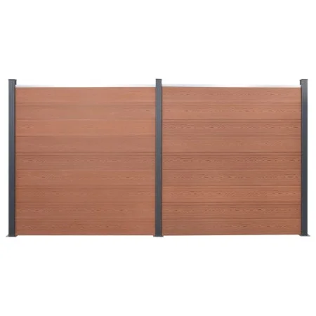 Juego de paneles de valla WPC marrón 353x186 cm de , Paneles de vallas - Ref: Foro24-3211830, Precio: 605,93 €, Descuento: %