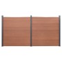 Brown WPC fence panel set 353x186 cm by , fence panels - Ref: Foro24-3211830, Price: 583,46 €, Discount: %