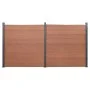 Juego de paneles de valla WPC marrón 353x186 cm de , Paneles de vallas - Ref: Foro24-3211830, Precio: 605,93 €, Descuento: %