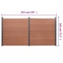 Brown WPC fence panel set 353x186 cm by , fence panels - Ref: Foro24-3211830, Price: 583,46 €, Discount: %