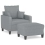 Sessel mit Hocker hellgrauer Stoff 60 cm von , Sofas - Ref: Foro24-3201081, Preis: 201,96 €, Rabatt: %