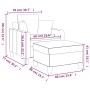 Armchair with stool cream fabric 60 cm by , Sofas - Ref: Foro24-3201083, Price: 193,32 €, Discount: %