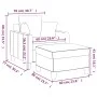 Sessel mit Hocker aus cremefarbenem Stoff 60 cm von , Sofas - Ref: Foro24-3201083, Preis: 190,47 €, Rabatt: %