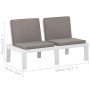 Gartenbank mit weißen Kunststoffkissen von , Gartenbänke - Ref: Foro24-315848, Preis: 123,49 €, Rabatt: %