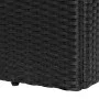 Liege mit schwarzem synthetischem Rattankissen von vidaXL, Liegen - Ref: Foro24-44134, Preis: 160,10 €, Rabatt: %