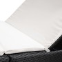 Tumbona con cojín ratán sintético negro de vidaXL, Tumbonas - Ref: Foro24-44134, Precio: 160,28 €, Descuento: %