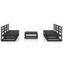 Gartenmöbel-Set 5-teilig schwarz massives Kiefernholz von , Gartensets - Ref: Foro24-3075318, Preis: 431,21 €, Rabatt: %