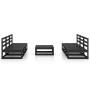 Gartenmöbel-Set 5-teilig schwarz massives Kiefernholz von , Gartensets - Ref: Foro24-3075318, Preis: 437,11 €, Rabatt: %