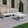 Set de salón de jardín de 4 pzas blanco madera maciza de pino de , Conjuntos de jardín - Ref: Foro24-3075305, Precio: 224,13 ...