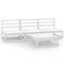 4-teiliges Garten-Lounge-Set aus weißem massivem Kiefernholz von , Gartensets - Ref: Foro24-3075305, Preis: 224,13 €, Rabatt: %