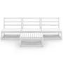 Set de salón de jardín de 4 pzas blanco madera maciza de pino de , Conjuntos de jardín - Ref: Foro24-3075305, Precio: 224,13 ...
