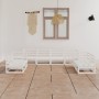 8-teiliges Garten-Lounge-Set aus weißem massivem Kiefernholz von , Gartensets - Ref: Foro24-3075460, Preis: 504,93 €, Rabatt: %