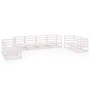 8-teiliges Garten-Lounge-Set aus weißem massivem Kiefernholz von , Gartensets - Ref: Foro24-3075460, Preis: 504,93 €, Rabatt: %