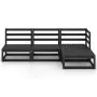 Gartenmöbel-Set 4-teilig aus schwarzem massivem Kiefernholz von , Gartensets - Ref: Foro24-3075488, Preis: 279,99 €, Rabatt: %