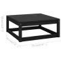 Gartenmöbel-Set 4-teilig aus schwarzem massivem Kiefernholz von , Gartensets - Ref: Foro24-3075488, Preis: 279,99 €, Rabatt: %