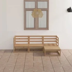 Muebles de jardín 4 piezas marrón miel madera maciza de pino de , Conjuntos de jardín - Ref: Foro24-3075527, Precio: 281,37 €...