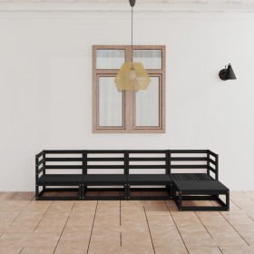 Gartenmöbel-Set 5-teilig, schwarzes massives Kiefernholz von , Gartensets - Ref: Foro24-3075538, Preis: 357,78 €, Rabatt: %