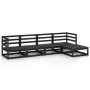 Gartenmöbel-Set 5-teilig, schwarzes massives Kiefernholz von , Gartensets - Ref: Foro24-3075538, Preis: 368,99 €, Rabatt: %