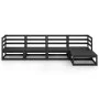Garden furniture set 5 pieces black solid pine wood by , Garden sets - Ref: Foro24-3075538, Price: 368,99 €, Discount: %