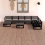Gartenmöbel-Set 8-teilig und Kissen aus schwarzem Kiefernholz von , Gartensets - Ref: Foro24-3075713, Preis: 518,11 €, Rabatt: %