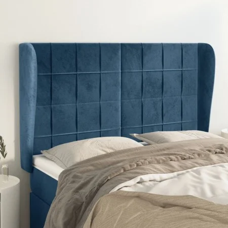 Kopfteil mit dunkelblauen Samtohren 147x23x118/128 cm von , Kopf- und Fußteile - Ref: Foro24-3118008, Preis: 116,34 €, Rabatt: %