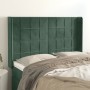 Kopfteil mit dunkelgrünen Samtohren 147x16x118/128cm von , Kopf- und Fußteile - Ref: Foro24-3119631, Preis: 113,28 €, Rabatt: %