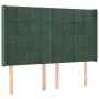 Headboard with dark green velvet ears 147x16x118/128cm by , Headboards and footboards - Ref: Foro24-3119631, Price: 130,09 €,...