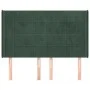 Headboard with dark green velvet ears 147x16x118/128cm by , Headboards and footboards - Ref: Foro24-3119631, Price: 130,09 €,...