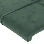 Headboard with dark green velvet ears 147x16x118/128cm by , Headboards and footboards - Ref: Foro24-3119631, Price: 130,09 €,...