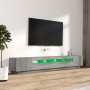 Set muebles TV con LEDs 3 pzas madera contrachapada gris Sonoma de , Muebles TV - Ref: Foro24-3120174, Precio: 162,19 €, Desc...