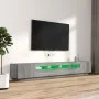 Set muebles TV con LEDs 3 pzas madera contrachapada gris Sonoma de , Muebles TV - Ref: Foro24-3120174, Precio: 157,84 €, Desc...