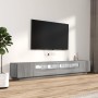 Set muebles TV con LEDs 3 pzas madera contrachapada gris Sonoma de , Muebles TV - Ref: Foro24-3120174, Precio: 162,19 €, Desc...
