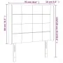 Headboard with LED in taupe gray fabric 93x16x118/128 cm by , Headboards and footboards - Ref: Foro24-3124034, Price: 77,13 €...