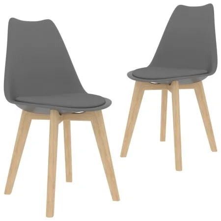 Dining chairs 2 units gray plastic by vidaXL, dining chairs - Ref: Foro24-244785, Price: 134,44 €, Discount: %